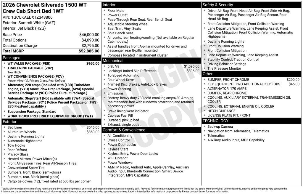 2026 Chevrolet Silverado 1500 WT Commerce GA