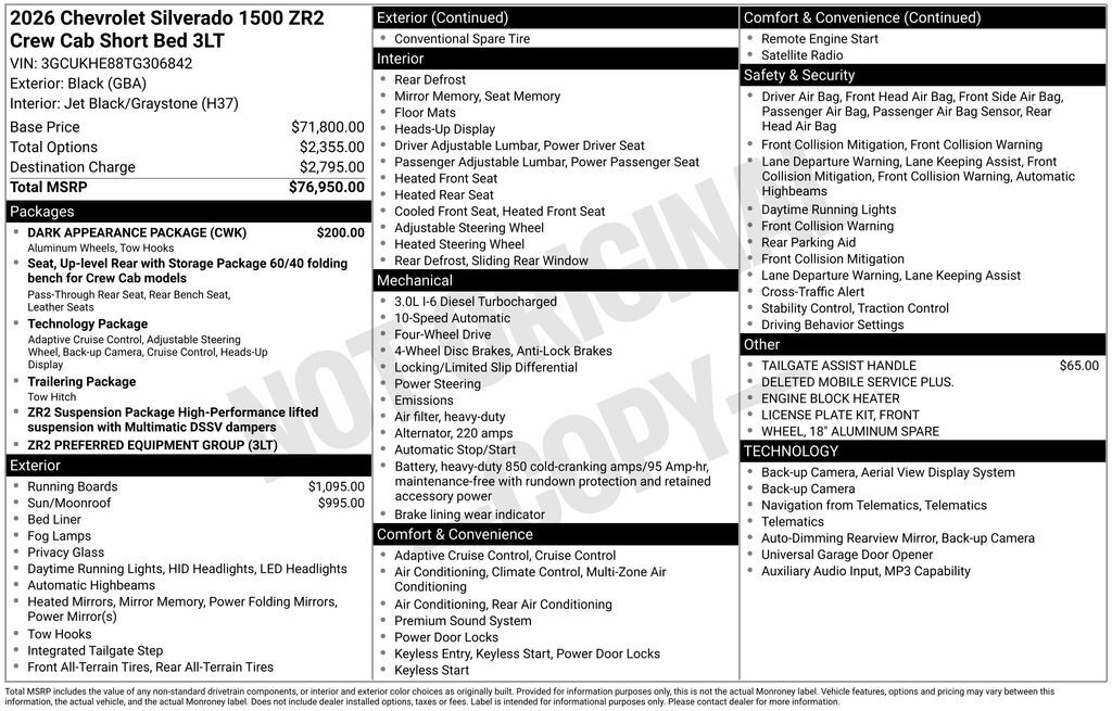 2026 Chevrolet Silverado 1500 ZR2 Commerce GA