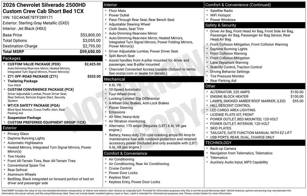 2026 Chevrolet Silverado 2500HD Custom Commerce GA