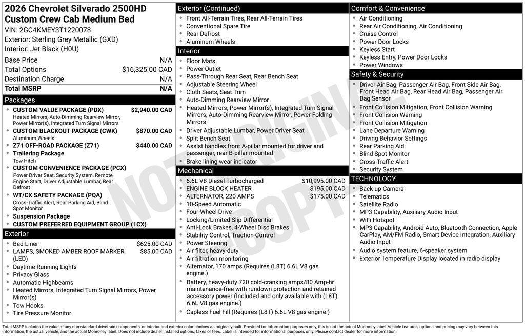 2026 Chevrolet Silverado 2500HD Custom Commerce GA