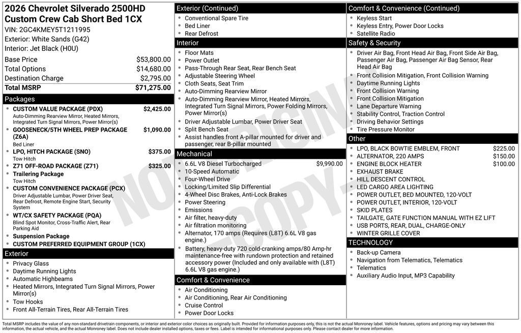 2026 Chevrolet Silverado 2500HD Custom Commerce GA