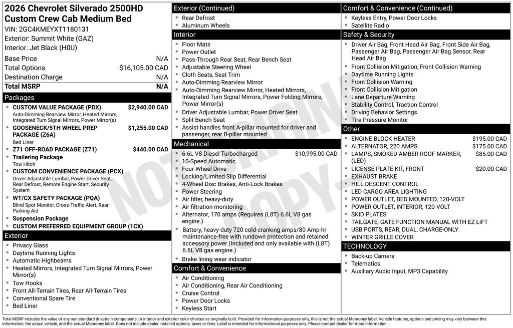 2026 Chevrolet Silverado 2500HD Custom Commerce GA