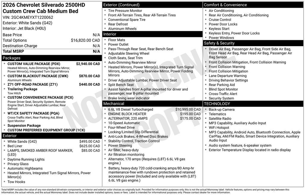 2026 Chevrolet Silverado 2500HD Custom Commerce GA