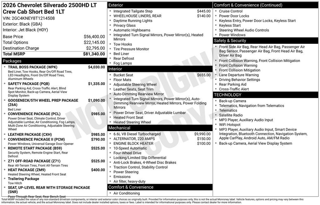 2026 Chevrolet Silverado 2500HD LT Commerce GA