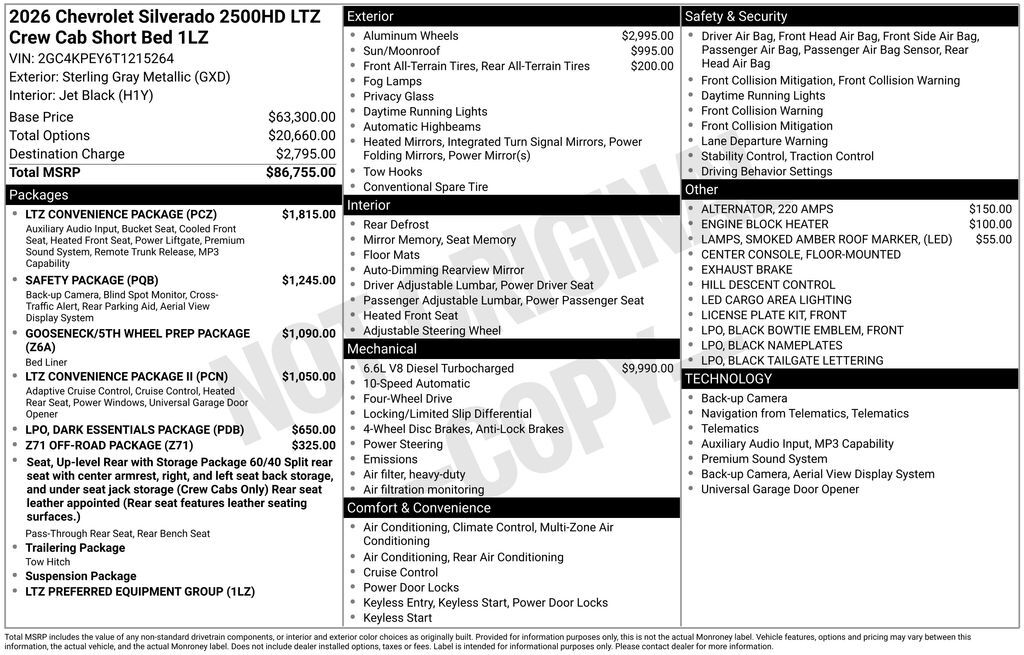 2026 Chevrolet Silverado 2500HD LTZ Commerce GA