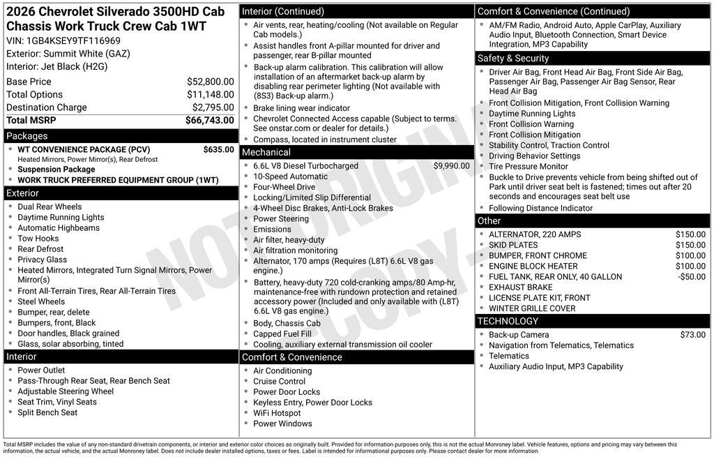 2026 Chevrolet Silverado 3500HD Work Truck Commerce GA