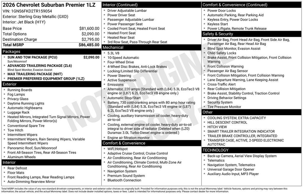 2026 Chevrolet Suburban Premier Commerce GA