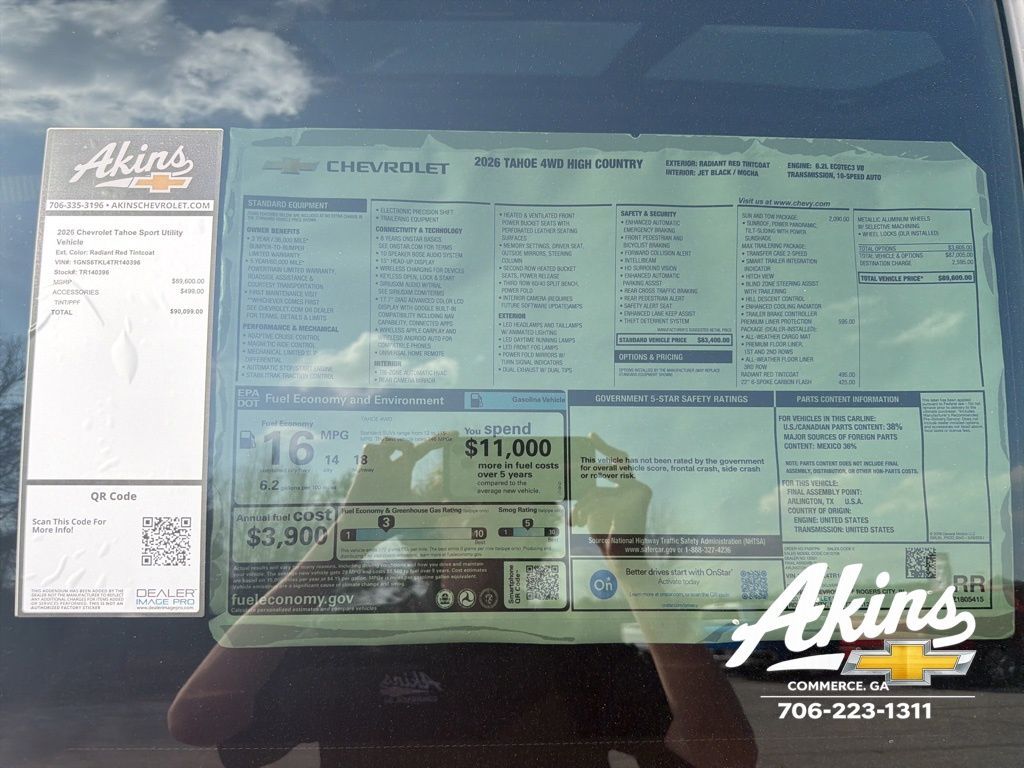 2026 Chevrolet Tahoe High Country Commerce GA