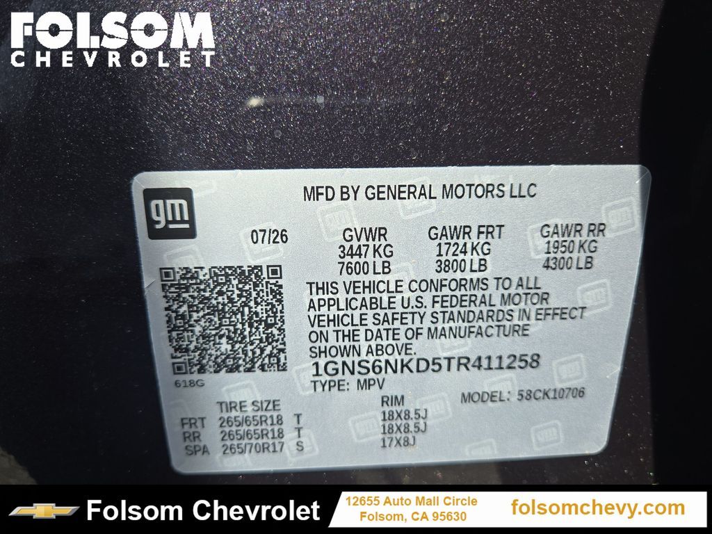 2026 Chevrolet Tahoe LT Folsom CA