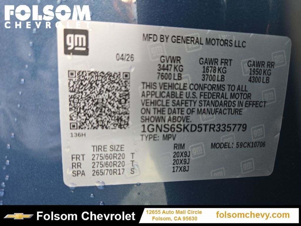 2026 Chevrolet Tahoe Premier Folsom CA