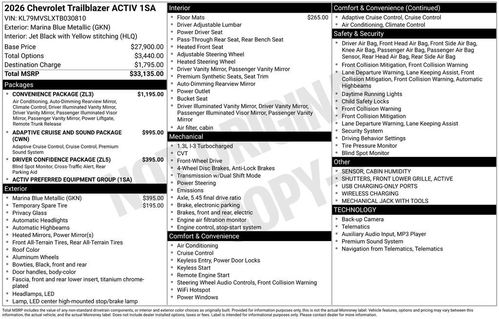 2026 Chevrolet TrailBlazer ACTIV Commerce GA