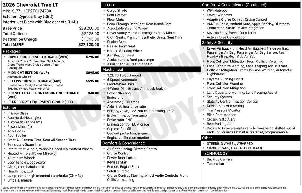 2026 Chevrolet Trax LT Commerce GA