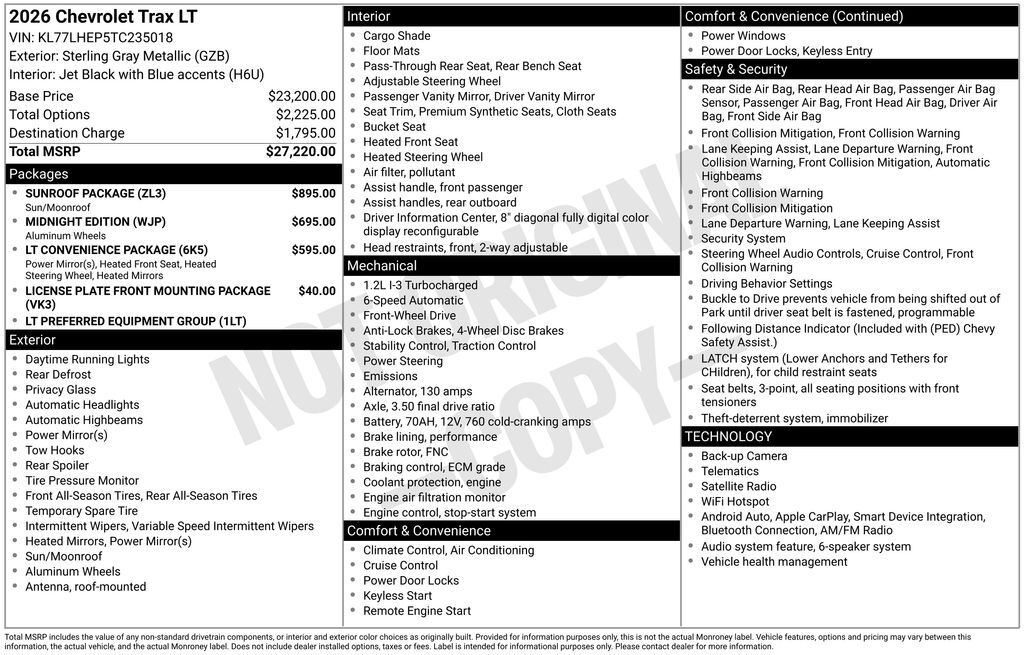 2026 Chevrolet Trax LT Commerce GA