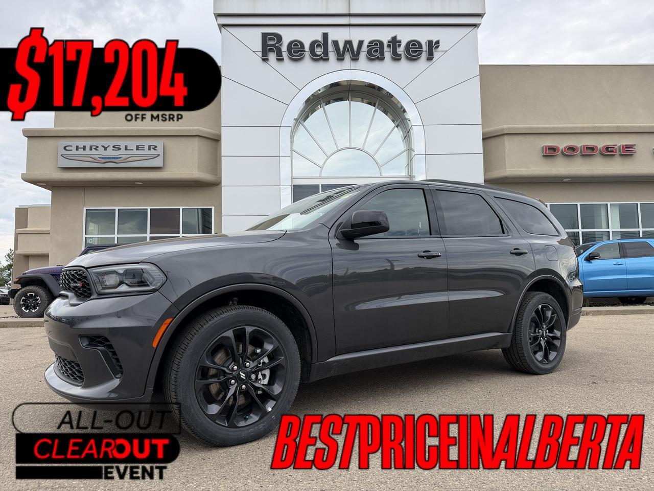 2026 Dodge Durango GT AWD | Vapour Grey | V6 | Blacktop Package | 3rd Row Seating | Heated Seats Wheel | 10IN NAV