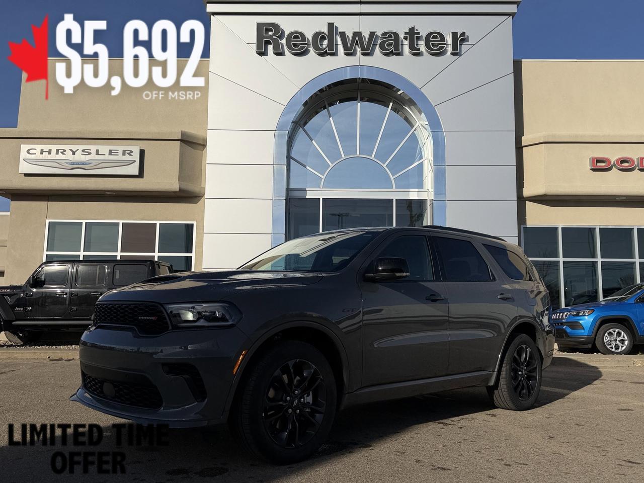 2026 Dodge Durango GT Plus AWD | V6 | Blacktop Redline SRT | 6 Passenger | Backup Camera | Heated Vented Seats