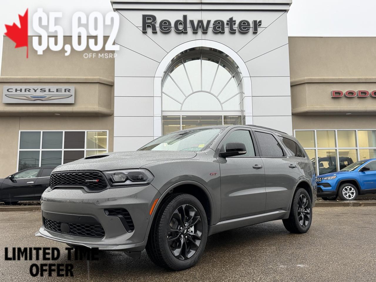 2026 Dodge Durango GT Plus AWD | V6 | Blacktop Redline SRT | 6 Passenger | Backup Camera | Heated Vented Seats
