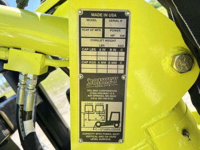 2026 Donkey BURRO 3K 3,000 lbs. capacity Truck Mounted Forklift Homestead FL