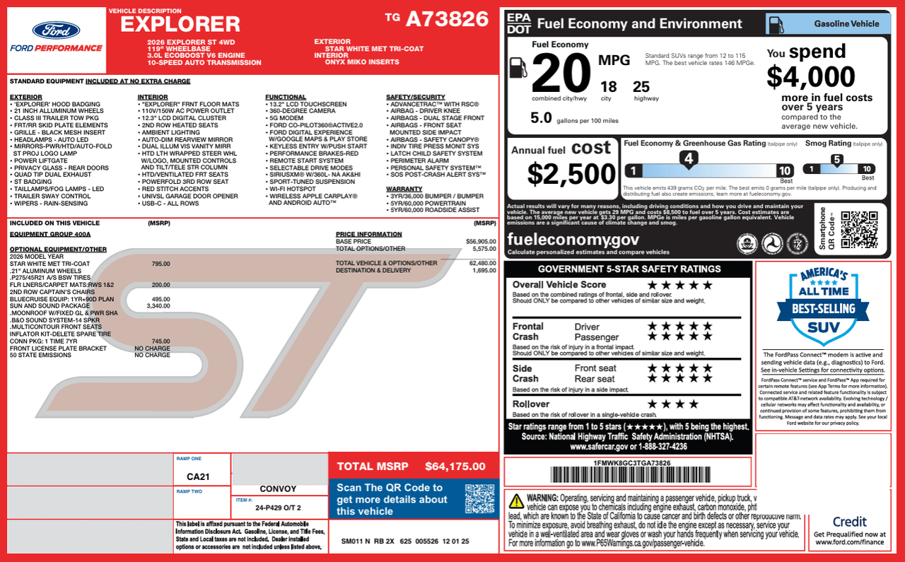2026 Ford Explorer ST Knoxville TN