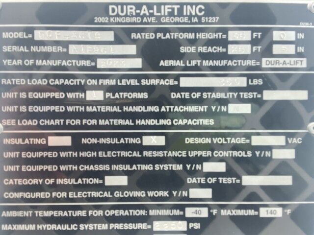 2026 Ford F-600XL Dur-A-Lift DCP-36TS 41&apos; Cable Placer Cable Puller Bucket Truck Homestead FL