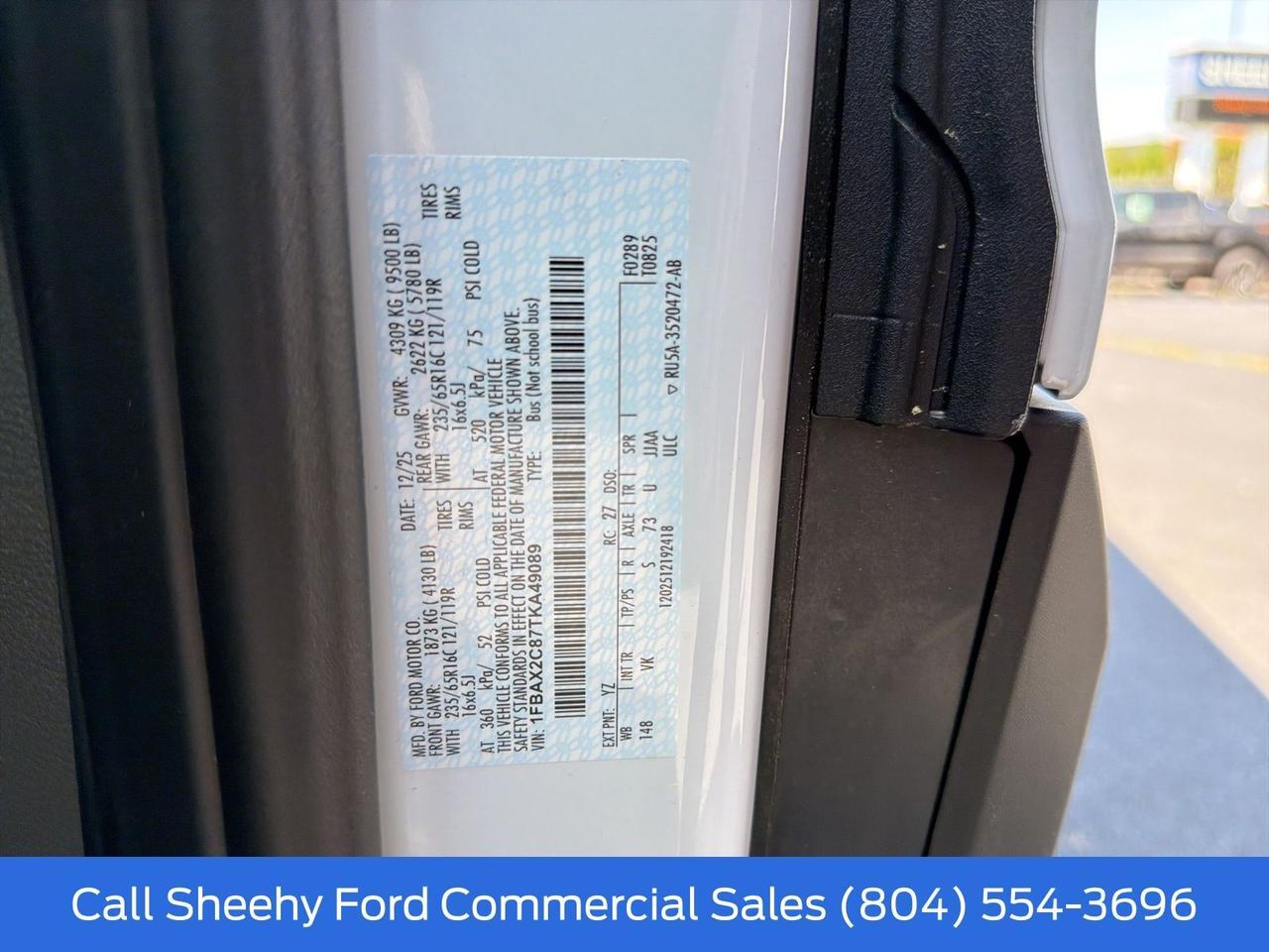 2026 Ford Transit-350 Mid Roof 15-Passenger Van Richmond VA