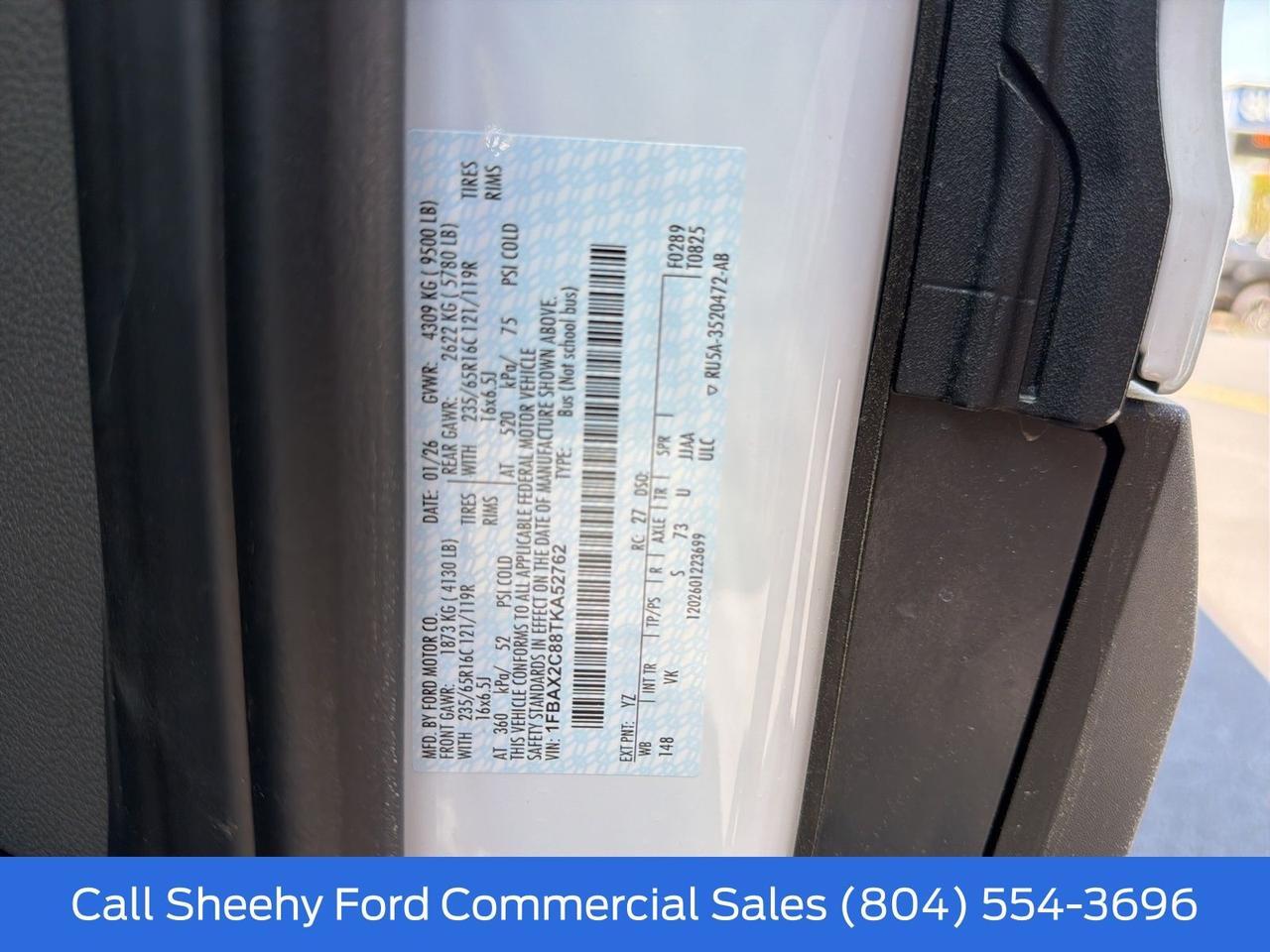 2026 Ford Transit-350 Mid Roof 15-Passenger Van Richmond VA