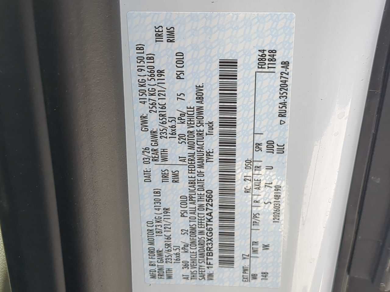 2026 Ford Transit Cargo Van XL Winder GA