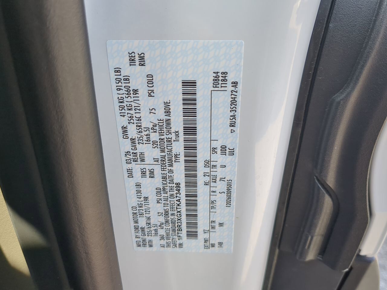 2026 Ford Transit Cargo Van XL Winder GA