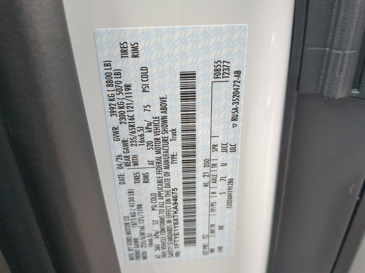 2026 Ford Transit Cargo Van XL Winder GA