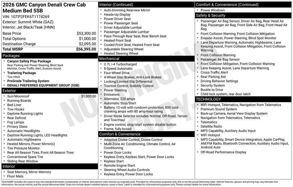 2026 GMC Canyon Denali Tucson AZ