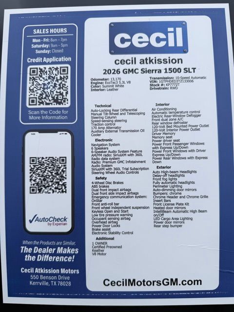 2026 GMC Sierra 1500 SLT Kerrville TX