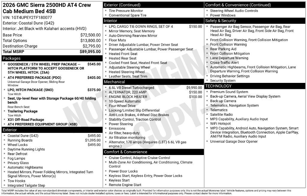 2026 GMC Sierra 2500HD AT4