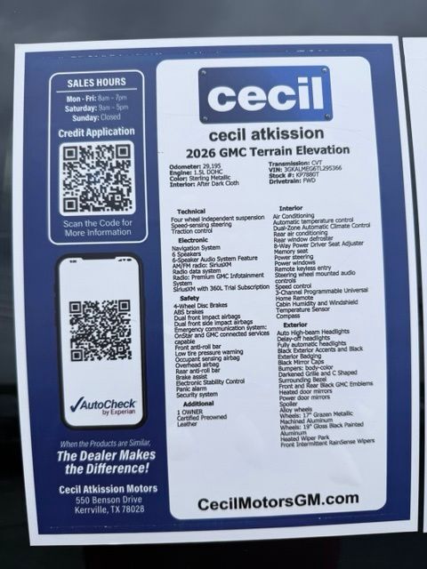 2026 GMC Terrain Elevation Kerrville TX