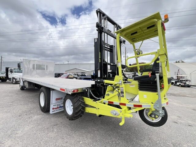 2026 Hino L6 22' Aluminum Flatbed Truck with 4K Donkey Truck Mounted Forklift Miami FL
