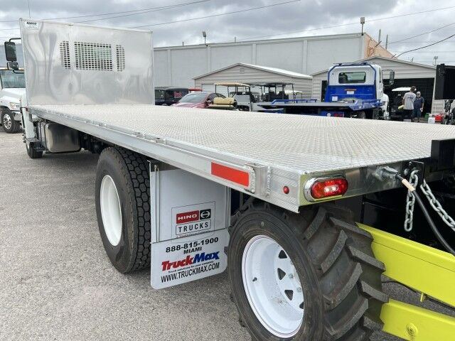 2026 Hino L6 22' Aluminum Flatbed Truck with 4K Donkey Truck Mounted Forklift Miami FL