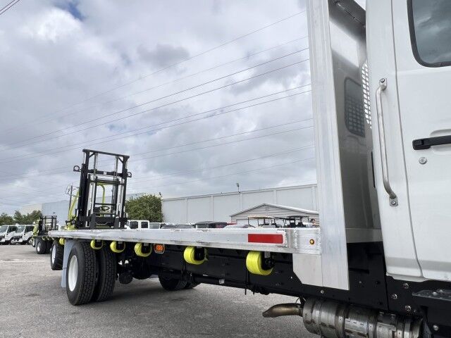 2026 Hino L6 22' Aluminum Flatbed Truck with 4K Donkey Truck Mounted Forklift Miami FL