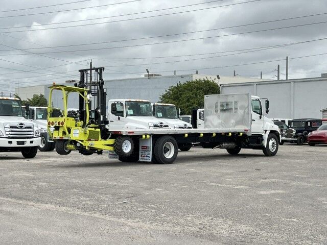 2026 Hino L6 22' Aluminum Flatbed Truck with 4K Donkey Truck Mounted Forklift