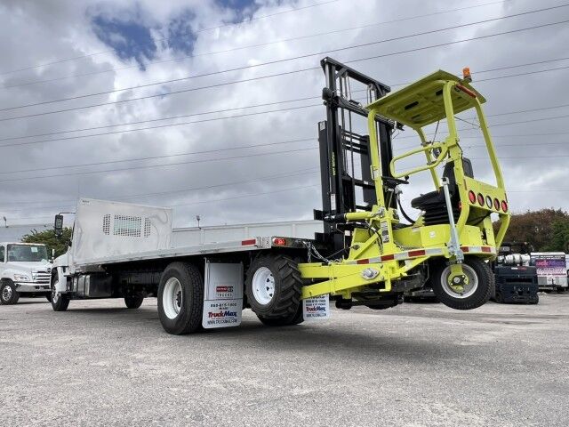 2026 Hino L6 22' Aluminum Flatbed Truck with 4K Donkey Truck Mounted Forklift Miami FL