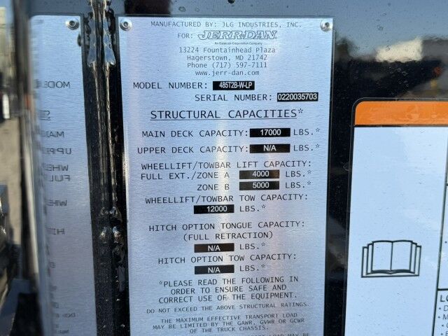 2026 Hino L7 24' 10-Ton Jerr-Dan Rollback Car Carrier Truck Miami FL