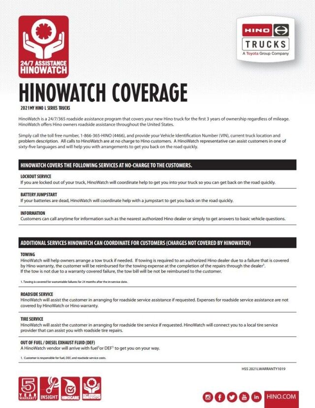 2026 Hino L7 Chassis Only. Order Yours! Miami FL