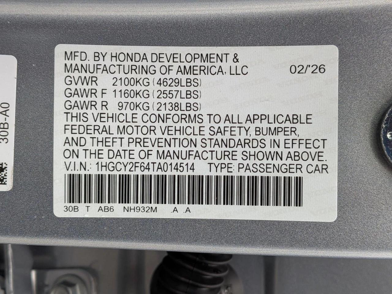 2026 Honda Accord Hybrid EX-L Roseville CA