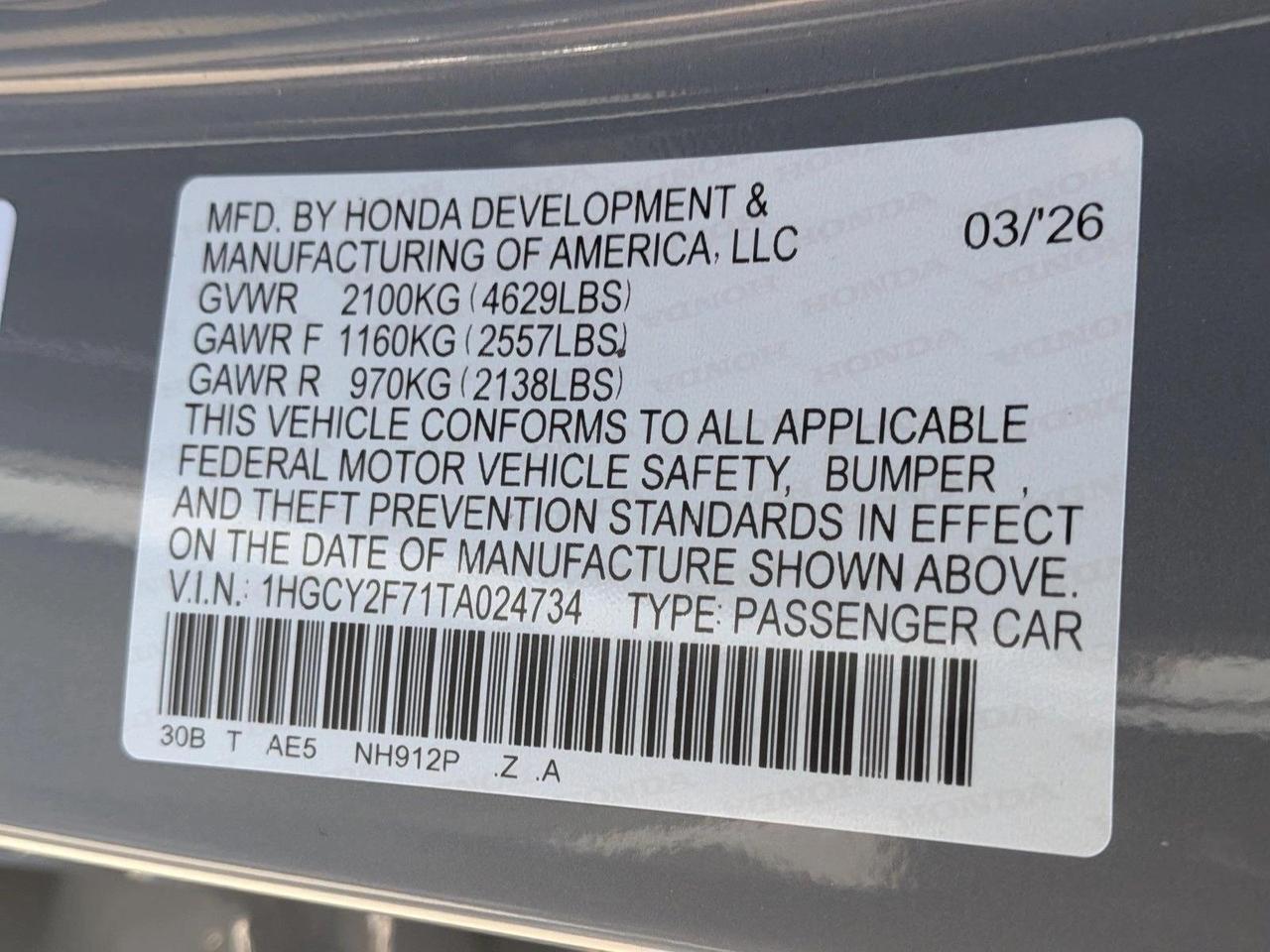 2026 Honda Accord Hybrid Sport-L Roseville CA