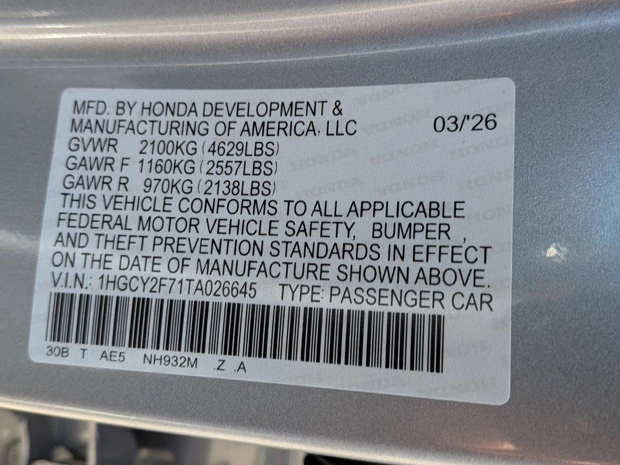 2026 Honda Accord Hybrid Sport-L Roseville CA