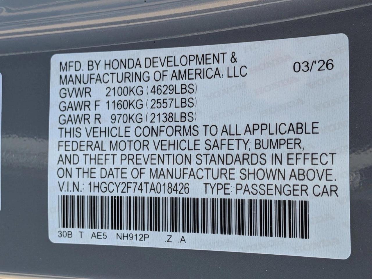 2026 Honda Accord Hybrid Sport-L Roseville CA