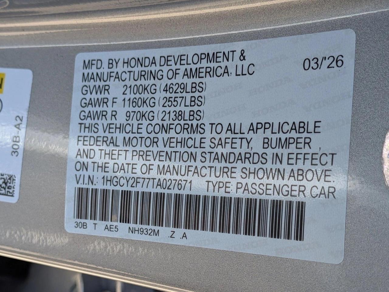 2026 Honda Accord Hybrid Sport-L Roseville CA