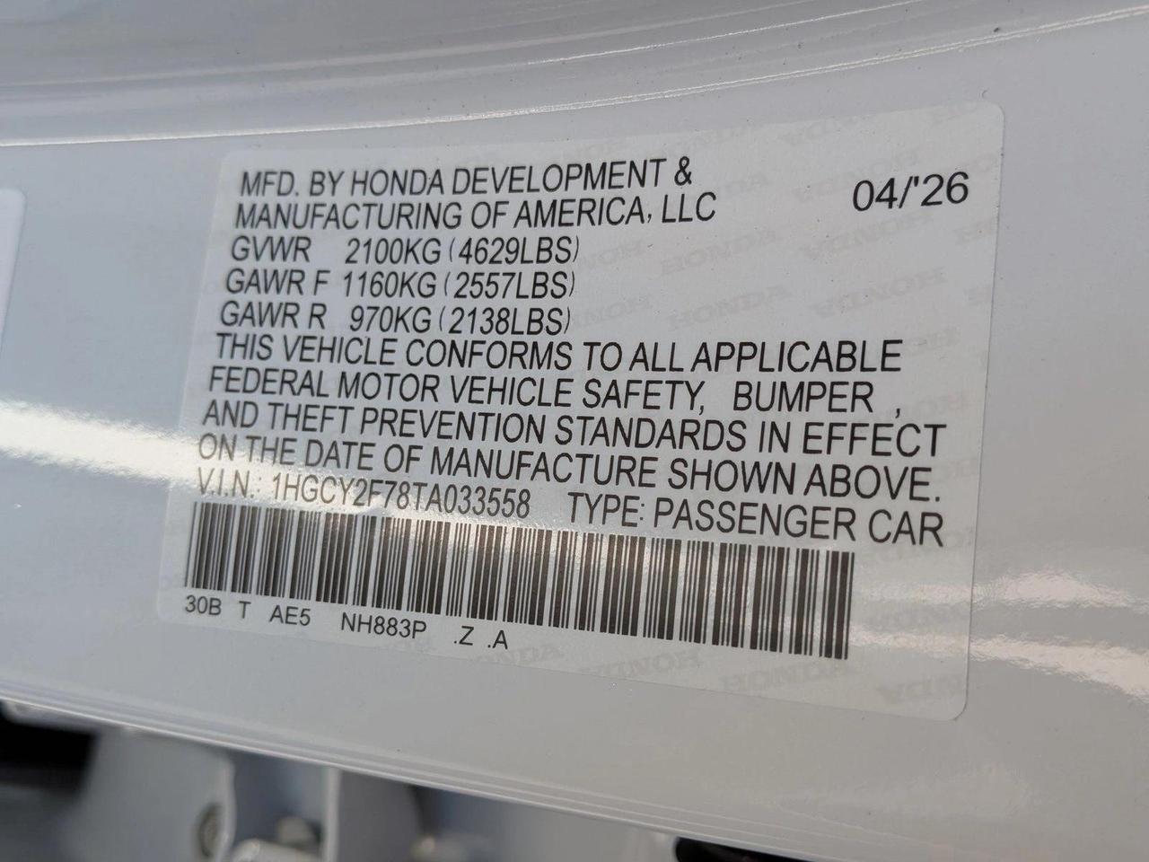 2026 Honda Accord Hybrid Sport-L Roseville CA