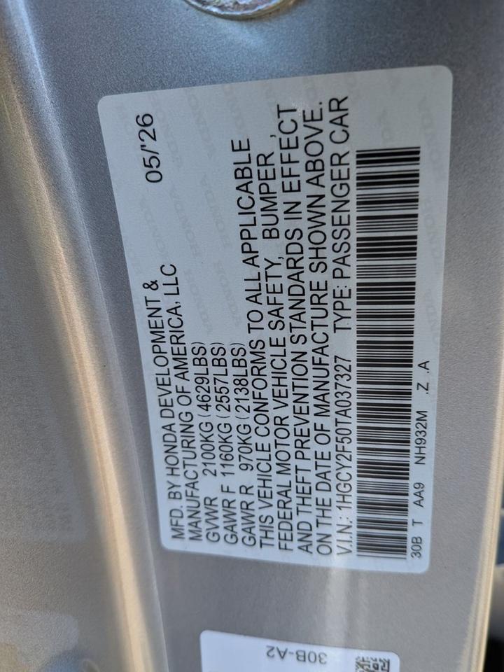 2026 Honda Accord Hybrid Sport Roseville CA