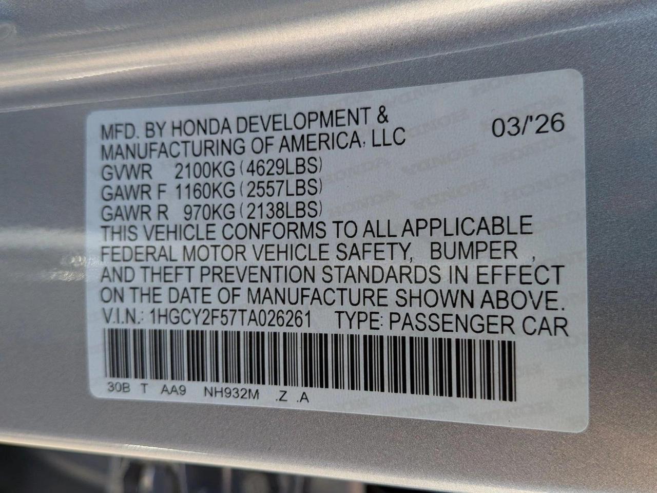 2026 Honda Accord Hybrid Sport Roseville CA