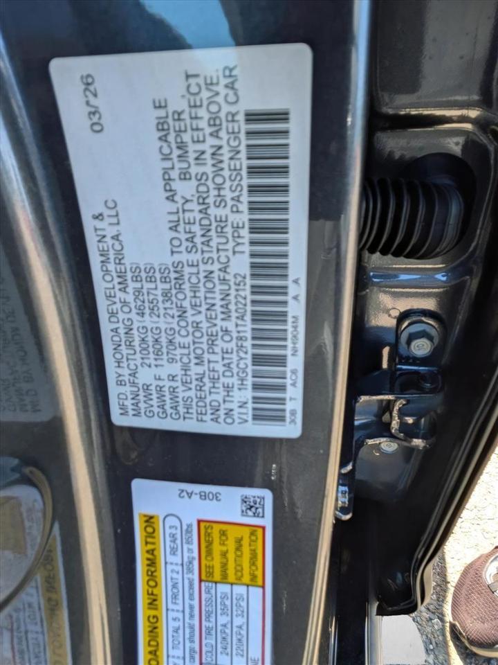 2026 Honda Accord Hybrid Touring Roseville CA