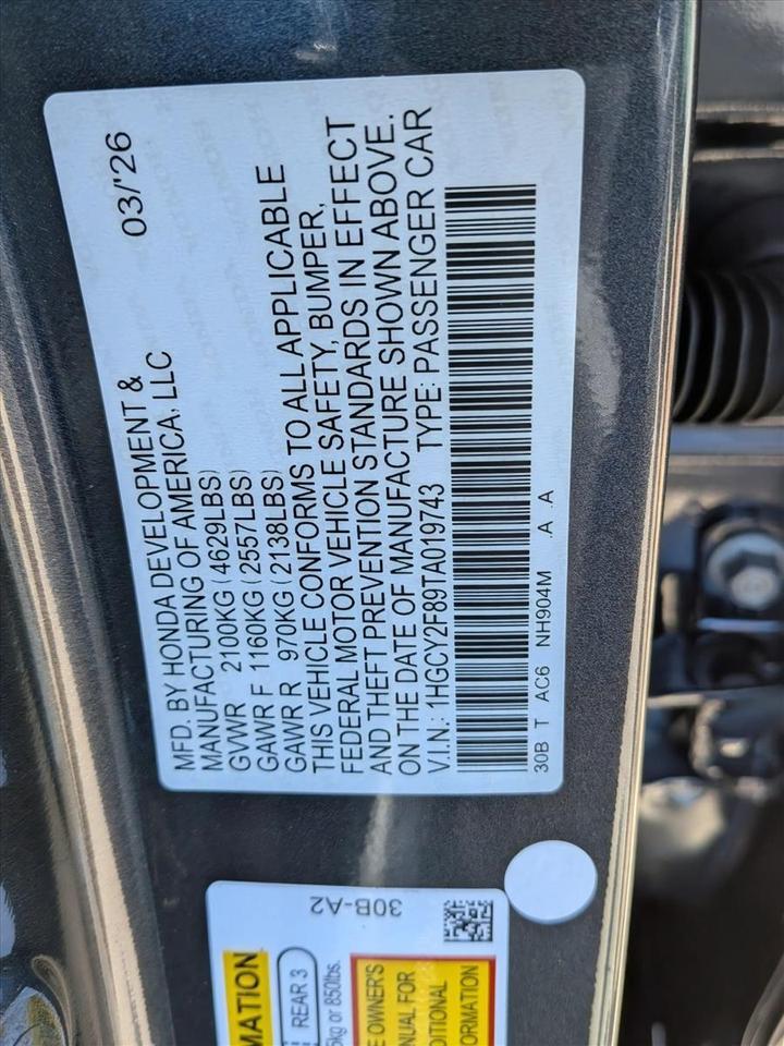 2026 Honda Accord Hybrid Touring Roseville CA