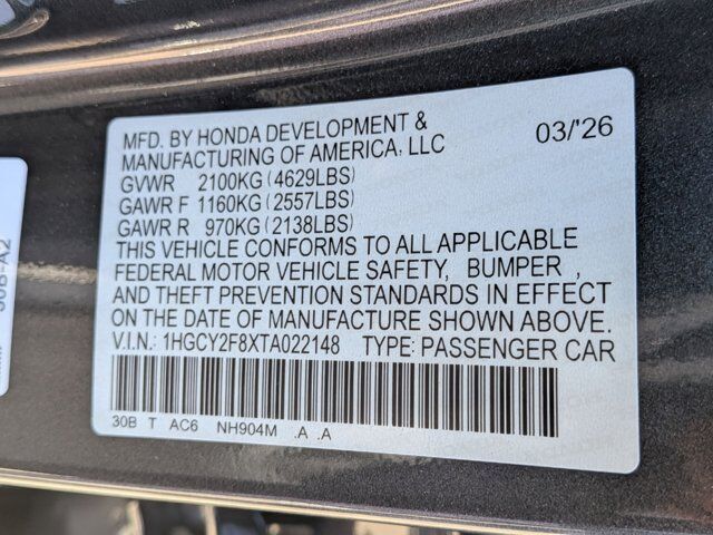 2026 Honda Accord Hybrid Touring Roseville CA